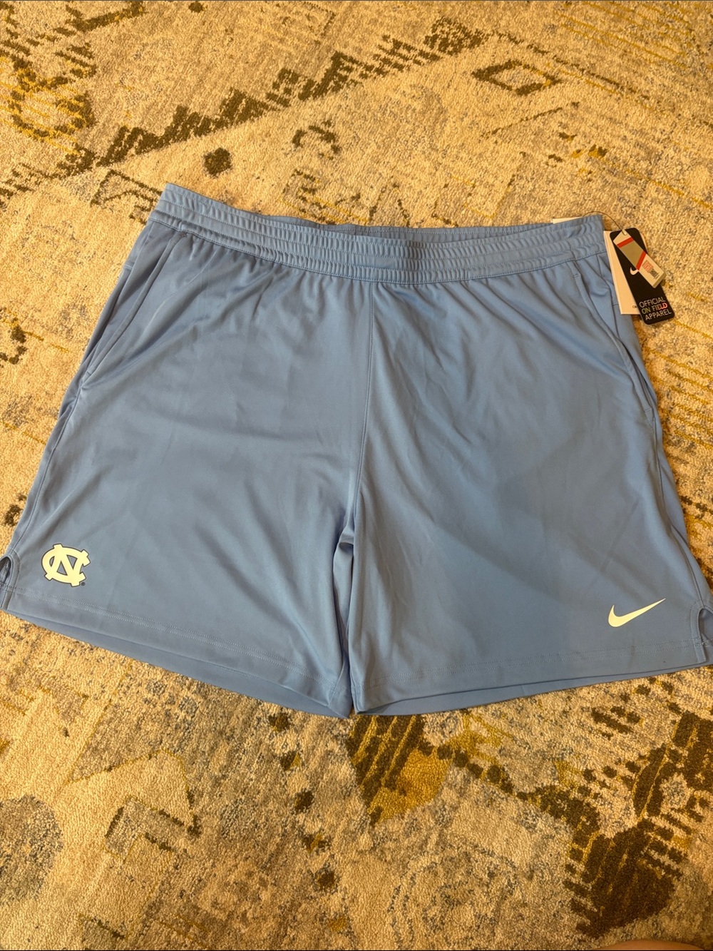 NWT Nike Carolina Blue Athletic Shorts with UNC logo XL